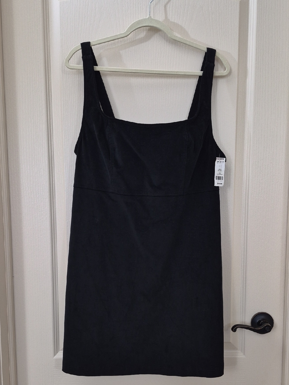 Classic Black Sleeveless Square-Neck Jumper Dress Size XXL
